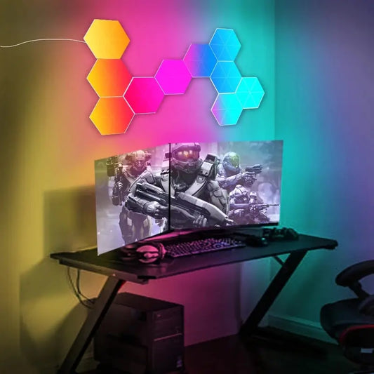 Hexagon LED Wall Light Set - Aesthetic lights