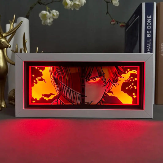Led Night Light Box Chainsaw Man Denji Lightbox For Bedroom Decor - Aesthetic lights