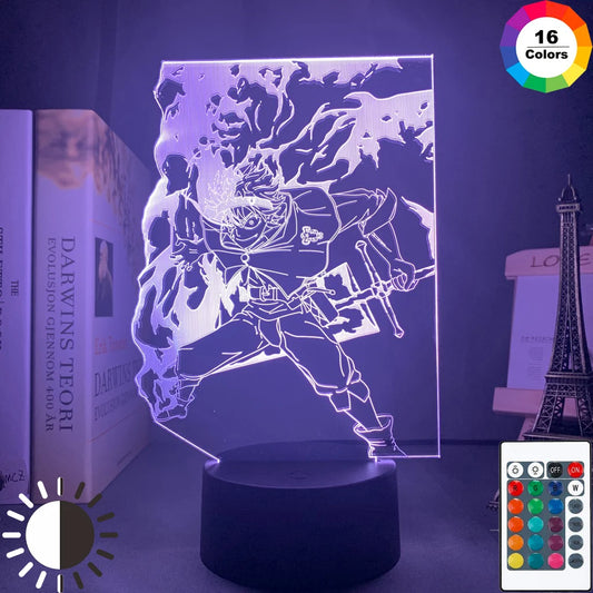 3D Lamp Anime Black Clover Asta Light - Aesthetic lights