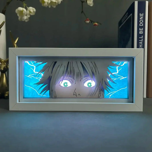 Light Box Jujutsu Kaisen Anime Satoru Gojo Eye Face Lamp For Bedroom Decor - Aesthetic lights